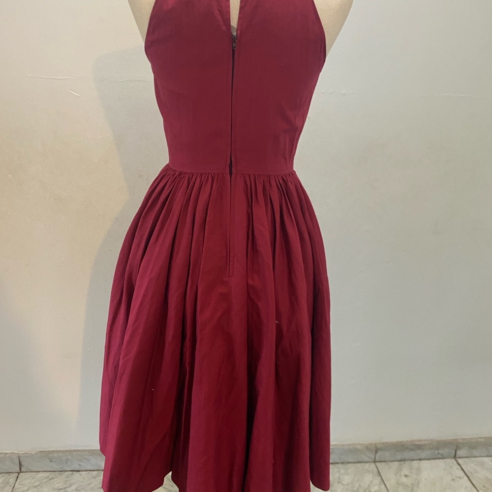 Hearts and Found NWT halter dress in burgundy - Picture 2 of 3